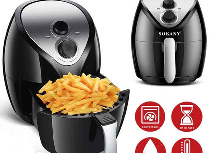 Sokany Air Fryer, 4.8 Liter, 1500 Watt Black - HB-8009 - SABER Center
