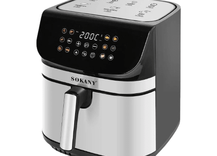 Sokany Digital Air Fryer, 9 Liter, 2200 Watt Silver - SK-10059N - SABER Center