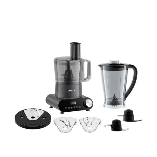 Sokany Digital Food Processor, 1500 Watt Black Gray - SK-03063 - SABER Center