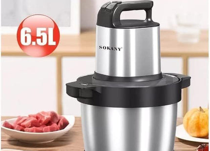 Sokany Electric Chopper 6.5 Liter, 1500 Watt Silver - SK-7033 - SABER Center