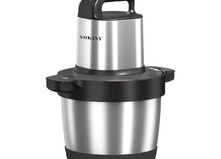 Sokany Electric Chopper 6.5 Liter, 1500 Watt Silver - SK-7033 - SABER Center