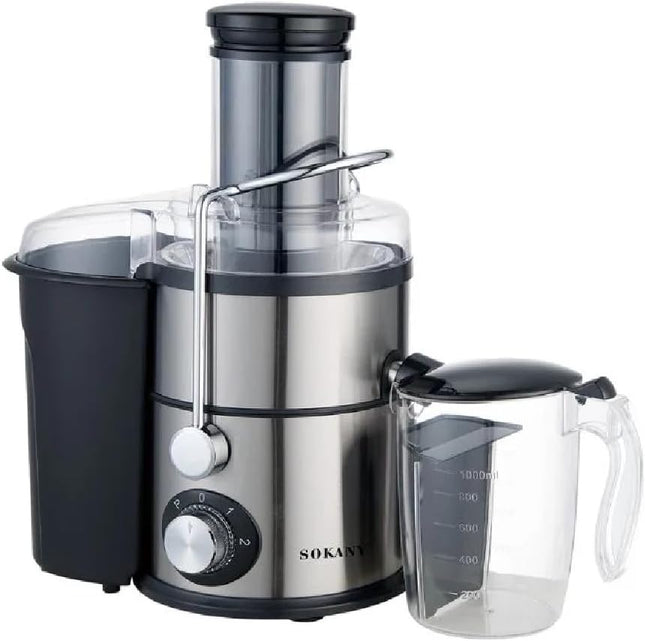 Sokany Electric Juicer, 1 Liter 1200 Watt Black Silver - SK-03009 - SABER Center