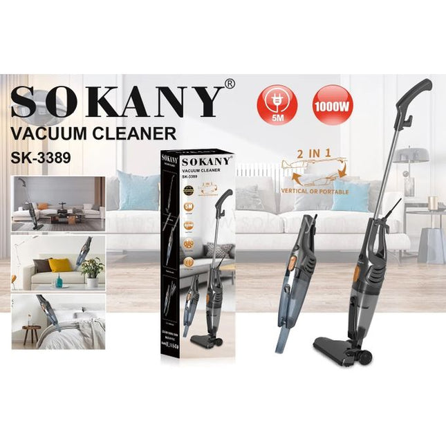 Sokany Handheld Vacuum Cleaner, Gray - SK-3389 - SABER Center