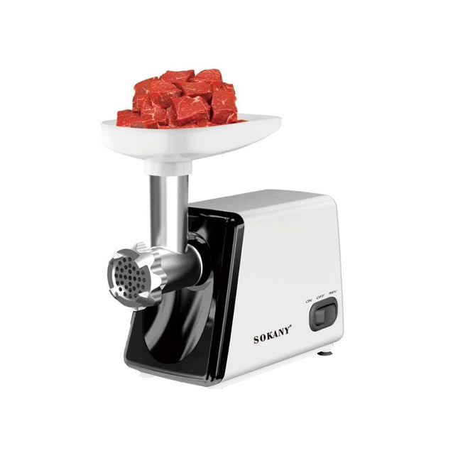 Sokany Meat Mincer with Attachments 2500 Watt, Black White - SK-312 - SABER Center