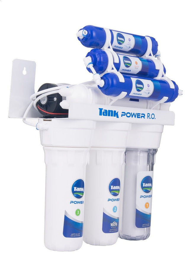 Tank Power RO Pure Water Filter, 7 Stages, White - SABER Center