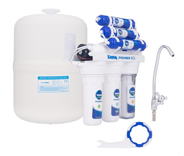 Tank Power RO Pure Water Filter, 7 Stages, White - SABER Center
