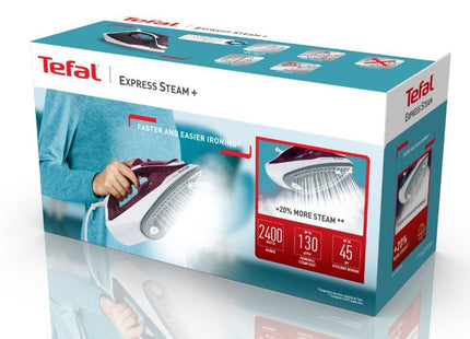 Tefal Express Steam Iron, 2500 Watt, Blue - FV2868E2 - SABER Center