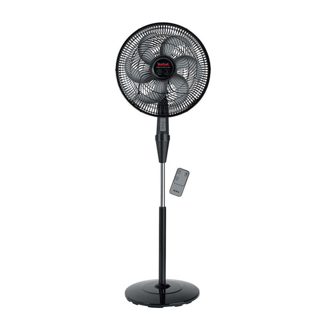 Tefal Silence Force Stand Fan, 16 Inch, Black - VG4130EE - SABER Center
