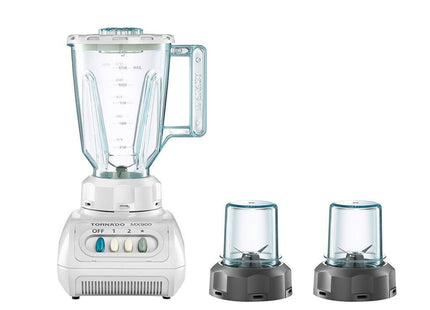 Tornado Countertop Blender with 2 Mills 1.5 Liter 250 Watt White - MX900/2 - SABER Center