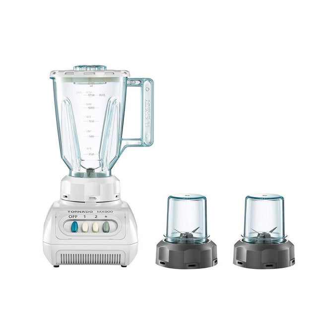 Tornado Countertop Blender with 2 Mills 1.5 Liter 250 Watt White - MX900/2 - SABER Center