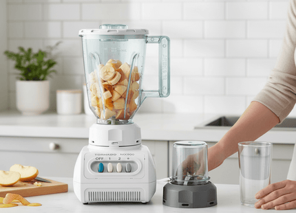 Tornado Countertop Blender with 2 Mills 1.5 Liter 250 Watt White - MX900/2 - SABER Center
