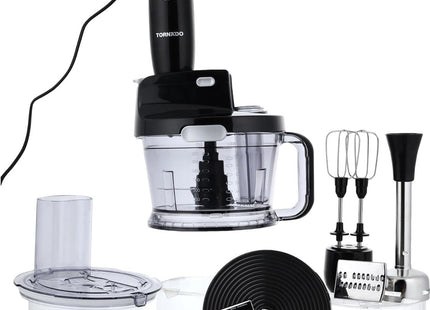 Tornado Hand Blender with Attachments 1000 Watt Black - THB-1000MK - SABER Center