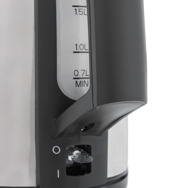 Tornado Stainless Steel Electric Kettle, 1.7 Liter 2200 Watt, Silver - TKS-2217 - SABER Center