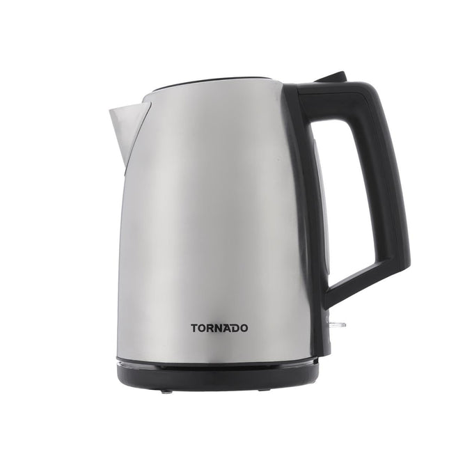 Tornado Stainless Steel Electric Kettle, 1.7 Liter 2200 Watt, Silver - TKS-2217 - SABER Center