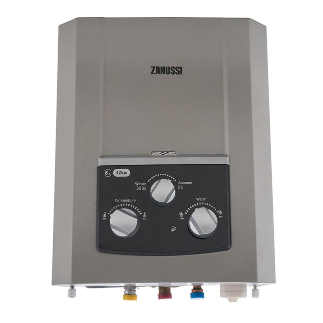 Zanussi Gas Water Heater, 6 Liter Gray - 5570 - SABER Center
